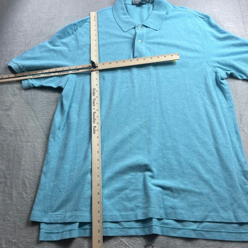 Polo Ralph Lauren Mens 2XB Big Heather Blue Short Sleeve‎ Pony Logo Polo Shirt